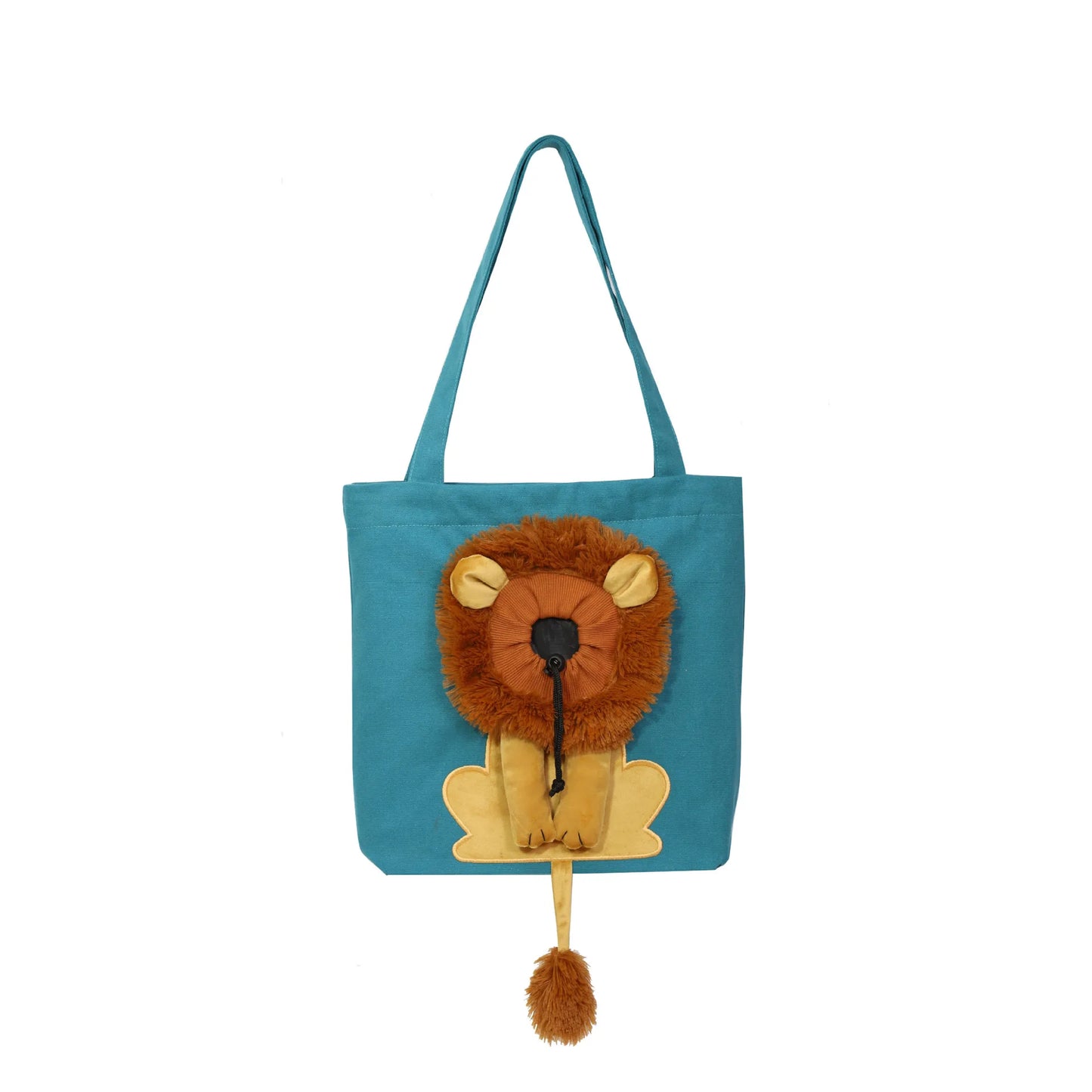 Pet Canvas Shoulder Bag Lion Shaped Carrier For Cat Comfortable Cats Carrying Pouch Handbag Puppy Messenger Bag For Out Travel