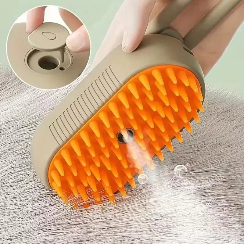 Rechargeable Steam Cat Grooming Brush Steamy To Remove Loose Hair 3 in1 Electric Self Cleaning Spray Dog Brush Massage Pet Combs