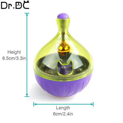 Pet Cat Fun Bowl Feeding Toys Dog Tumbler Feeder Puppy Kitten Shaking Leakage Food Ball Container Exercise Training Leakage Toys