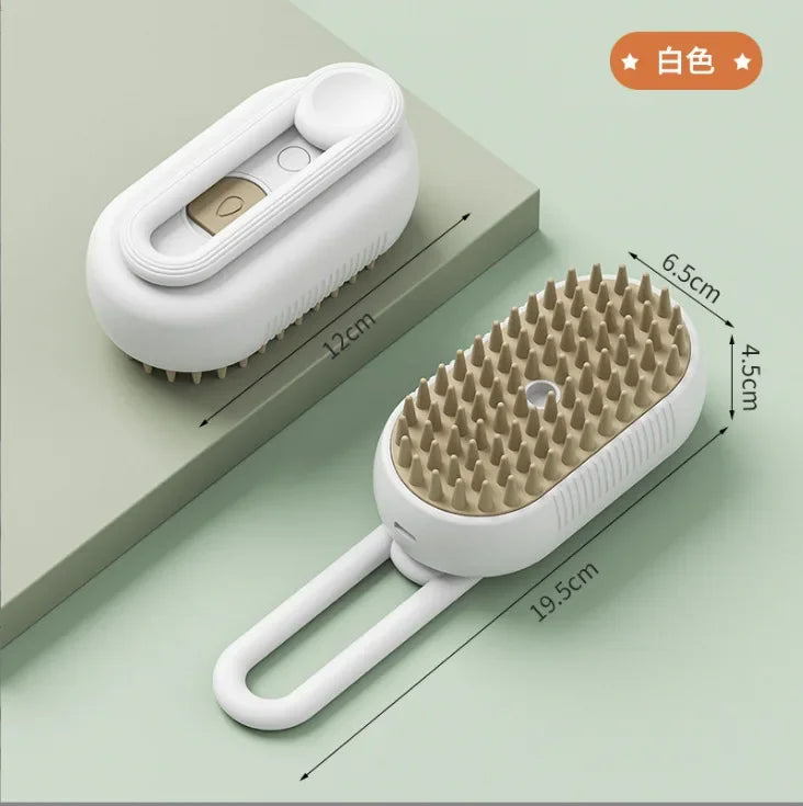 Rechargeable Steam Cat Grooming Brush Steamy To Remove Loose Hair 3 in1 Electric Self Cleaning Spray Dog Brush Massage Pet Combs