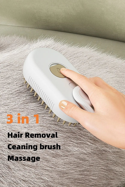 Rechargeable Steam Cat Grooming Brush Steamy To Remove Loose Hair 3 in1 Electric Self Cleaning Spray Dog Brush Massage Pet Combs